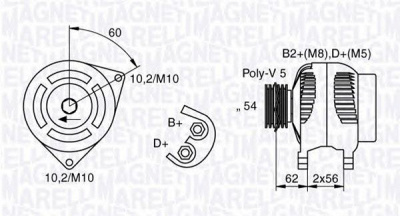 MAGNETI MARELLI 063534150230 -  Генератор
